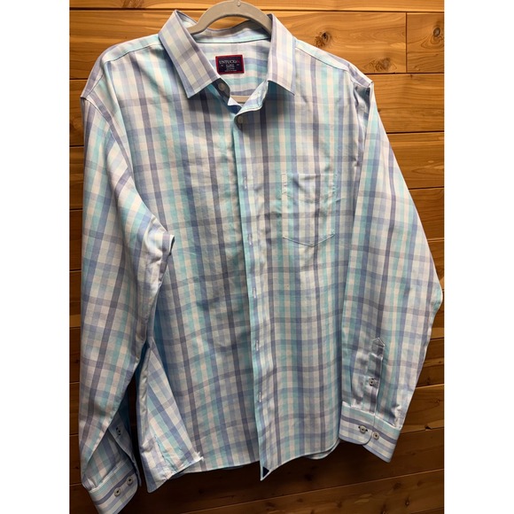 UNTUCKit Other - UNTUCKit Mens XL Canaletto WF Blue Plaid Wrinkle Free Button Down Shirt 40433